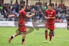 Toto Pokal; FC Sportfreunde Schwaig - FC Ingolstadt 04; Tor Jubel Treffer Schuß Emre Gül (5, FCI) Fredrik Carlsen (8, FCI)