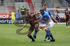 2.BL; FC Ingolstadt 04 - FC Hansa Rostock; Zweikampf Kampf um den Ball Filip Bilbija (35, FCI) Roßbach Damian (4 Hansa)