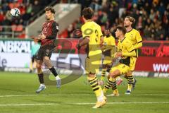 3. Liga; FC Ingolstadt 04 - Borussia Dortmund II; Arian Llugiqi (25, FCI) Guille Bueno (3 BVB2) Roggow Franz (8 BVB2)