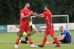 Kreisfreundschaftsspiel - Saison 2024/25 - Kreisfreundschaftsspiel - TSV Ober/Unterh.stadt - FC Fatih -  Der 0:2 Führungstreffer durch - Akif Abasikeles (Nr.20 - FC Fatih) - Nick Wagner (Nr.22 - TSV Ober/Unterh.stadt) - Torwart Ali Cakmakci (Nr.1 - TSV Ob