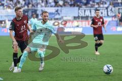 3. Liga; FC Ingolstadt 04 - TSV 1860 München; Benjamin Kanuric (8, FCI) Rieder Tim (6 TSV) Zweikampf Kampf um den Ball