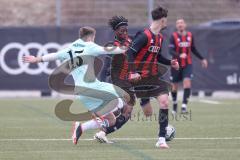 Bayernliga Nord - Saison 2024/25 - FC Ingolstadt 04 II - DJK Ammerthal - Said Souleymane (Nr.17 - FCI U21) - Henrik Brüggen blau Ammerthal - Foto: Meyer Jürgen