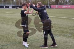 B-Junioren - Bayernliga -  Fc Ingolstadt 04 - TSG 1860 Rosenheim - Das Spiel ist aus - jubel - Kevin Ulrich Trainer FCI - Foto: Meyer Jürgen