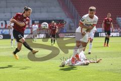 3. Liga - FC Ingolstadt 04 - FSV Zwickau - Schuß Jonatan Kotzke (25 FCI) wird geblockt von Coskun Can (22 Zwickau)