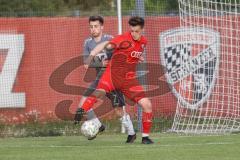 Bayernliga Süd - Saison 2021/2022 - FC Ingolstadt 04 II - VfB Hallbergmoos - Gashi Egson (#7 FCI) - Johannes Petschner grau Hallberg - Foto: Meyer Jürgen