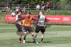 3. Liga; FC Ingolstadt 04 - Trainingslager Südtirol, Denis Linsmayer (23, FCI) Patrick Schmidt (9, FCI) Felix Keidel