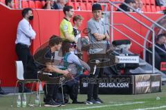 2.BL; FC Ingolstadt 04 - Fortuna Düsseldorf; Cheftrainer Roberto Pätzold (FCI) und Co-Trainer Thomas Karg (FCI)