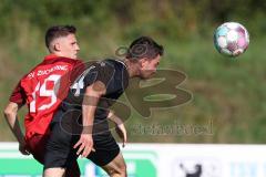 Kreisklasse - Saison 2023/2024 -SV Zuchering - SV Oberstimm - Leander Friedl rot Zuchering - Patrick Fuchs schwarz Oberstimm - Foto: Meyer Jürgen