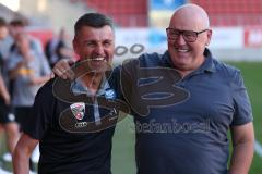 Toto-Pokal - Saison 2023/2024 - FC Ingolstadt 04 - Jahn Regensburg - Cheftrainer Michael Köllner (FCI) - Vorsitzender des Vorstandes Peter  Jackwerth (FCI) - Foto: Meyer Jürgen