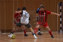 Hallenturnier Gaimersheim - Saison 2025/26 - TSV Baar-Ebenhausen - TSV Ober-u.Unterhaunstadt - Cem Hezer grau Oberhaunstadt - Matthias Habermeier rot Ebenhausen - Foto: Meyer Jürgen