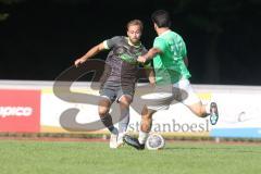 Bezirksliga - Saison 2025/26 - FC Fatih Ingolstadt - FC Gerolfing - Max Seitle (Nr.6 - FC Gerolfing) - Ugur Genc (Nr.77 - FC Fatih Ingolstadt) - Foto: Meyer Jürgen