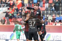 3. Liga; FC Ingolstadt 04 - 
SV Sandhausen; Tor Jubel Treffer Jannik Mause (7, FCI) 2:0, Marcel Costly (22, FCI) Pascal Testroet (37, FCI)