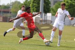 Bayernliga Nord - Saison 2023/24 - FC Ingolstadt 04 II - TSV Abtswind - Michael Udebuluzor (Nr.11 - FCI) - Feidel Mario weiss Abtswind - Foto: Meyer Jürgen