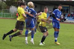 Kreisliga - Saison 2022/2023 - TSV Oberhaunstadt - FC Hitzhofen - Baran Cakir blau Oberh.stadt - Linus Pfaller gelb Hitzhofen - Foto: Meyer Jürgen