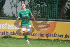 Toto-Pokal - Saison 2023/2024 - FC Gerolfing - TSV Rohrbach - Der 2:0 Führungstreffer durch Timo Kraus grün Gerolfing - jubel -  Foto: Meyer Jürgen