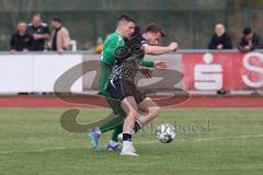 Bezirksliga - Saison 2024/25- FC Fatih - VFB Eichstätt II  - Alexander Meier grün Eichstätt  - Dardan Berisha schwarz Fatih - Foto: Meyer Jürgen