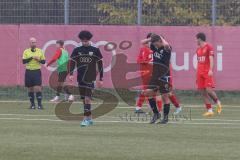 Landesliga Bayern Süd - U17 - B-Junioren -  FC Ingolstadt 04 II - ASV Cham -  Der 0:2 Führungstreffer durch Elfmeter der #8 Steinhauser Finn cham - jubel - Neumayer Patrik Torwart FCI - enttäuscht - hängende Köpfe - Foto: Meyer Jürgen