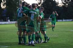 Bezirksliga - Saison 2023/2024 - SV Manching  - VFB Eichstätt II - Der 1:0 Führungstreffer durch Sebastian Graßl (Nr.10 - SV Manching) - jubel - Foto: Meyer Jürgen