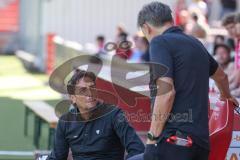 3. Liga - Saison 2025/26 - Energie Cottbus - FC Ingolstadt 04  - Sportdirektor Ivica Grlic (FC Ingolstadt 04) - Geschäftsführer Sport und Kommunikation Dietmar Beiersdorfer (FC Ingolstadt 04) - Foto: Meyer Jürgen