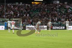 3.Liga - Saison 2023/2024 - Preußen Münster - FC Ingolstadt 04 - Der 1:3 Führungstreffer durch Andrew Wooten (Nr.14 - Preussen Münster) - enttäuschte gesichter - jubel -  - Foto: Meyer Jürgen