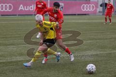 Bayernliga Süd - Saison 2022/2023 - FC Ingolstadt 04 - SV Kirchanschöring - Ishak Karaogul (Nr.10 - FCI II) - Schmitzberger Luca gelb Kirchanschöring - Foto: Meyer Jürgen