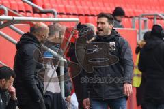 3.Liga - Saison 2022/2023 - FC Ingolstadt 04 -  - FC Freiburg II - Cheftrainer Guerino Capretti  (FCI) - beim 0:1 Führungstreffer von Freiburg -  Foto: Meyer Jürgen