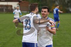 Kreisliga - Saison 2022/2023 - Sv Hundszell - TSV Ober/Unterhaunstadt - Der 1:1 Ausgleichstreffer durch Maximilian Friebe weiss Hundszell - jubel - Foto: Meyer Jürgen