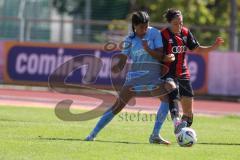 *** 2. Bundesliga Frauen - Saison 2025/26 - FC Ingolstadt 04 Frauen - Victoria Berlin - Annika Kömm (Nr.25 - FC Ingolstadt Frauen I) - Hahn Maya Ruby blau Berlin - Foto: Meyer Jürgen