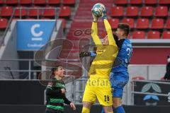 2.BL; Testspiel; FC Ingolstadt 04 - SpVgg Greuther Fürth; Torwart Linde Andreas (26 Fürth) Stefan Kutschke (30, FCI)