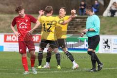 Kreisklasse - Saison 2023/24 -  SV Zuchering - TSV Lichtenau - Peer Wittmer gelb Lichtenau schiesst den 0:1 Führungstreffer - jubel - Foto: Meyer Jürgen