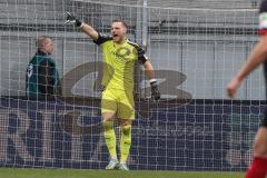 3. Liga; SV Wehen Wiesbaden - FC Ingolstadt 04; Torwart Marius Funk (1, FCI) schreit zum Team