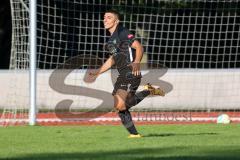 Bezirksliga - Saison 2022/2023 - FC Fatih Ingolstadt - SV Manching  - Der 0:1 Führungstreffer durch Porfyriadis Anastasios (Nr.19 - SV Manching) - Jubel - Foto: Meyer Jürgen