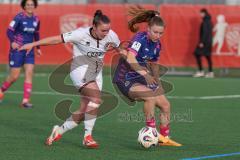 2. Bundesliga Frauen - Saison 2025/26 - FC Ingolstadt 04 Frauen - FSV Mainz - Leonie Hein (Nr.17 - FC Ingolstadt Frauen I) - Pageler Maja blau Mainz - Foto: Meyer Jürgen