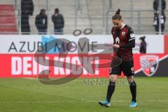 2.BL; FC Ingolstadt 04 - FC ST. Pauli; Niederlage, hängende Köpfe Valmir Sulejmani (33, FCI)