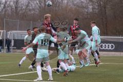 Bayernliga Nord - Saison 2024/25 - FC Ingolstadt 04 II - DJK Ammerthal - Luca Lechner (Nr.5 - FCI U21) beim Kopfball  - Foto: Meyer Jürgen