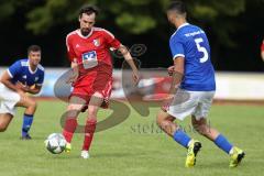Kreisklasse - Saison 2023/2024 - TSV Ingolstadt Nord - TSV Kösching- Michael Lang rot Kösching - Kerem Düzgün blau Ing Nord - Foto: Meyer Jürgen