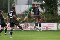 Bezirksliga - Saison 2023/2024 - SV Manching  - SV Sulzemoos - Simon Berger (Nr.5 - SV Manching) - Sami Yasir schwarz Sulzemoos - Foto: Meyer Jürgen
