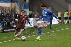 2.BL; Hansa Rostock - FC Ingolstadt 04; Jan Hendrik Marx (26, FCI) Duljevic Haris (10 HR) Zweikampf Kampf um den Ball