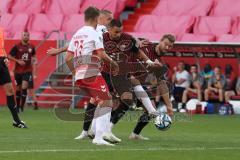 Toto-Pokal - Saison 2023/2024 - FC Ingolstadt 04 - Jahn Regensburg - Pascal Testroet (Nr.37 - FCI) - Yannick Deichmann (Nr.20 - FCI) - Dominik Kother (Nr.27 - Regensburg) - Foto: Meyer Jürgen