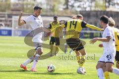 3. Liga; Borussia Dortmund II - FC Ingolstadt 04; Zweikampf Kampf um den Ball Lukas Fröde (34, FCI) Eberwein Michael (14 BVB2)