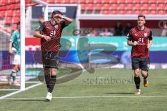 3. Liga; FC Ingolstadt 04 - VfB Lübeck; Tor Jubel Treffer Pascal Testroet (37, FCI) 2:0 Sebastian Grönning (11, FCI)