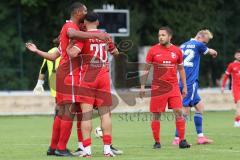 Kreisfreundschaftsspiel - Saison 2024/25 - Kreisfreundschaftsspiel - TSV Ober/Unterh.stadt - FC Fatih -  Der 0:2 Führungstreffer durch - Akif Abasikeles (Nr.20 - FC Fatih) - - Eduard Hardok (Nr.9 - FC Fatih) - jubel - Foto: Meyer Jürgen