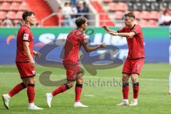 3. Liga; FC Ingolstadt 04 - 1. FC Schweinfurt 05; Ausgleich Tor Jubel Treffer Yann Sturm (7, FCI) Fredrik Carlsen (8, FCI) Max Besuschkow (17, FCI)