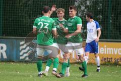 Toto-Pokal - Saison 2023/2024 - FC Gerolfing - TSV Rohrbach - Der 2:0 Führungstreffer durch Timo Kraus grün Gerolfing - jubel -  Foto: Meyer Jürgen