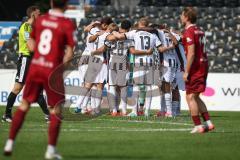 3. Liga - Saison 2026/27 - SC Sonnenhof Großaspach - FC Ingolstadt 04 -  Die Mannschaft bildet einen Kreis zur 2. hälfte -  - XXXXX - Foto: Meyer Jürgen