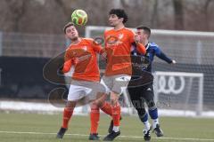 Schanzer Amateurcup 2026 - SV Haunwöhr - SC Irgertsheim - Mathias Bausch orange Irgertsheim - Ibo Miller blau Haunwöhr - Foto: Meyer Jürgen