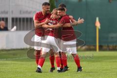 Kreisliga - Saison 2023/2024 - Türk SV Ingolstadt - TSV Mümchsmünster - Der 1:1 Ausgleichstreffer durch Steven Spieß rot Türk Sv - jubel - Foto: Meyer Jürgen