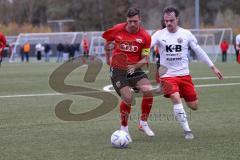 2023_10_28 - Bayernliga Nord - Saison 2023/24 - FC Ingolstadt 04 II - ASV Cham - Herbert Paul rot FCI - Simon Haimerl weiss Cham - Foto: Meyer Jürgen