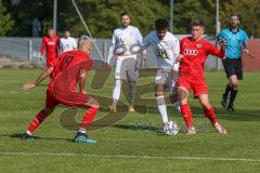 Bayernliga Süd - Saison 2021/2022 - FC Ingolstadt 04 II - TSV 1865 Dachau - Patrick Sussek (#9 FCI) - Rausch Thomas (#18 FCI) - Nickoy Ricter weiss Dachau - Foto: Meyer Jürgen