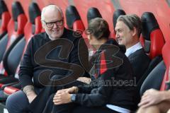 3. Liga; FC Ingolstadt 04 - 1. FC Schweinfurt 05; Vorsitzender des Vorstandes Peter Jackwerth (FCI) Geschäftsführers Dietmar Beiersdorfer (FCI Sport Kommunikation) Cheftrainerin Sabrina Wittmann (FCI)